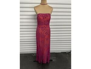 Y2K Sean Collections Pink Strapless Beaded dress